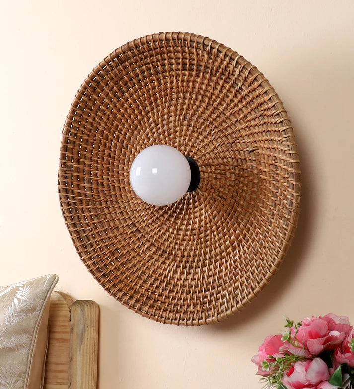 Rattan Wall Light for Kitchen | Cane Wall Sconce - Xerionfield