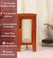 Bamboo Table Lamp for Living Room | Handmade Table Lamp - Leif