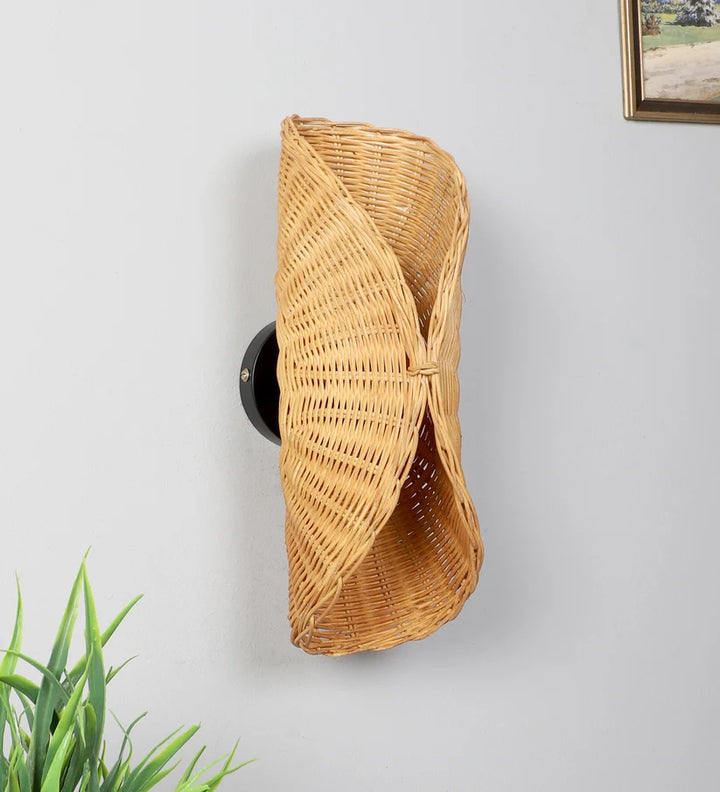 Wicker Wall Sconce for Kitchen | Rattan Wall Lamp- Ivesonby