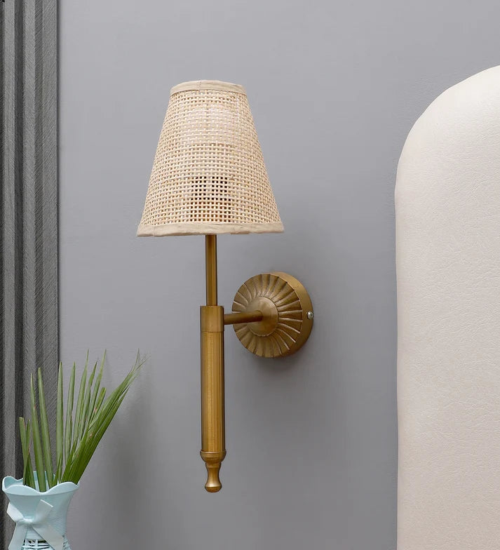 Rattan Wall Lamp for Living Room | Handmade Wall Lamp - Ridgeworth