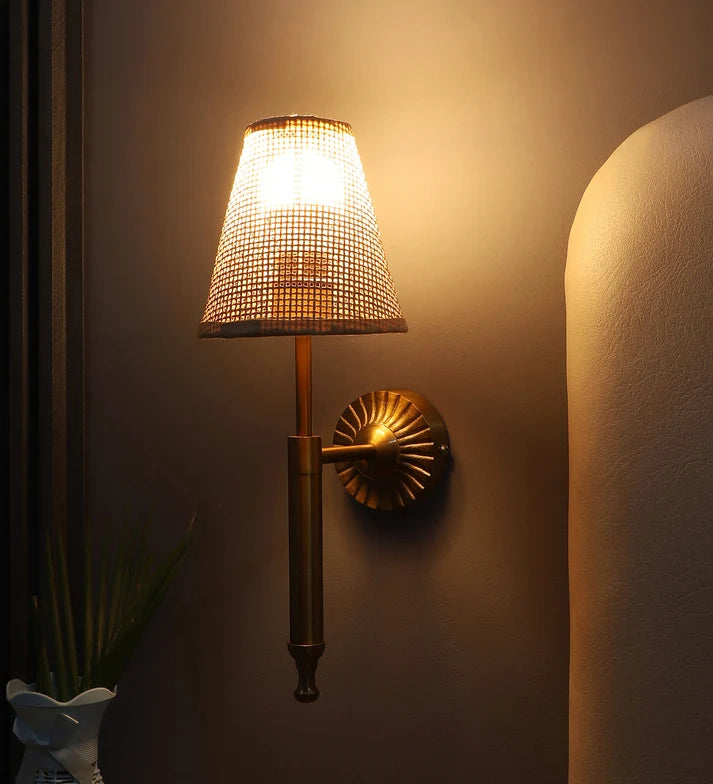 Rattan Wall Lamp for Living Room | Handmade Wall Lamp - Ridgeworth
