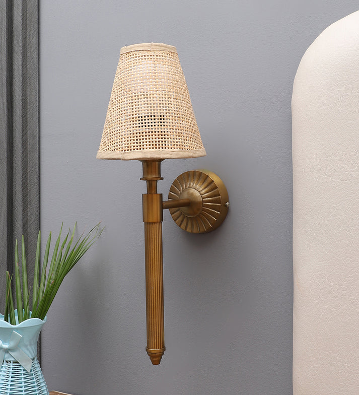 Rattan Wall Lamp for Living Room | Handmade Wall Lamp - Sylvanhall