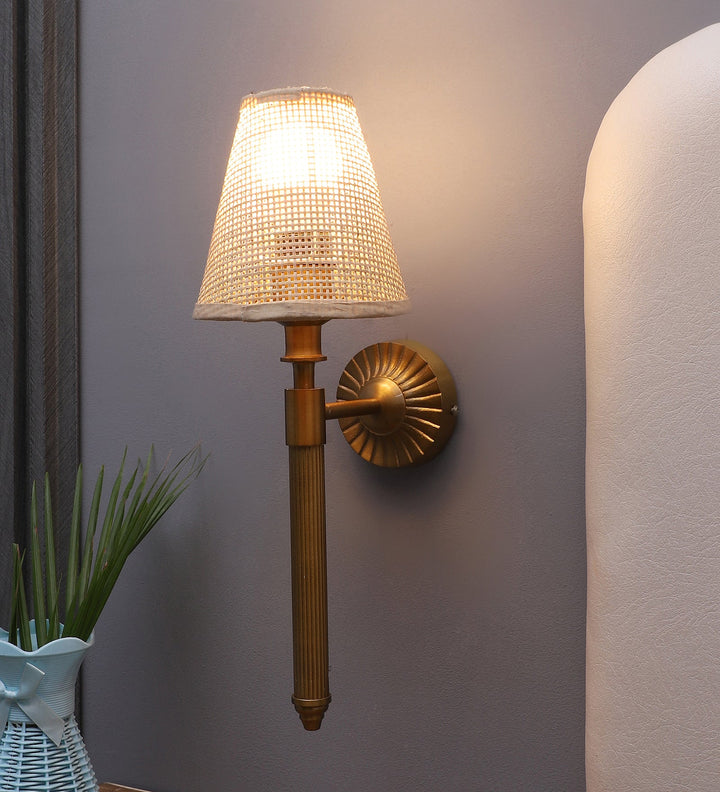 Rattan Wall Lamp for Living Room | Handmade Wall Lamp - Sylvanhall