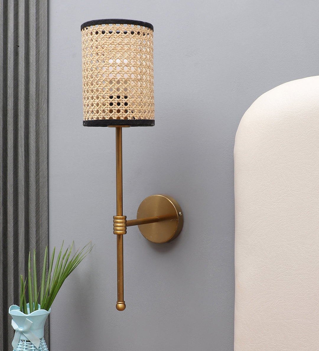 Rattan Wall Lamp for Living Room | Handmade Wall Lamp - Bellnont