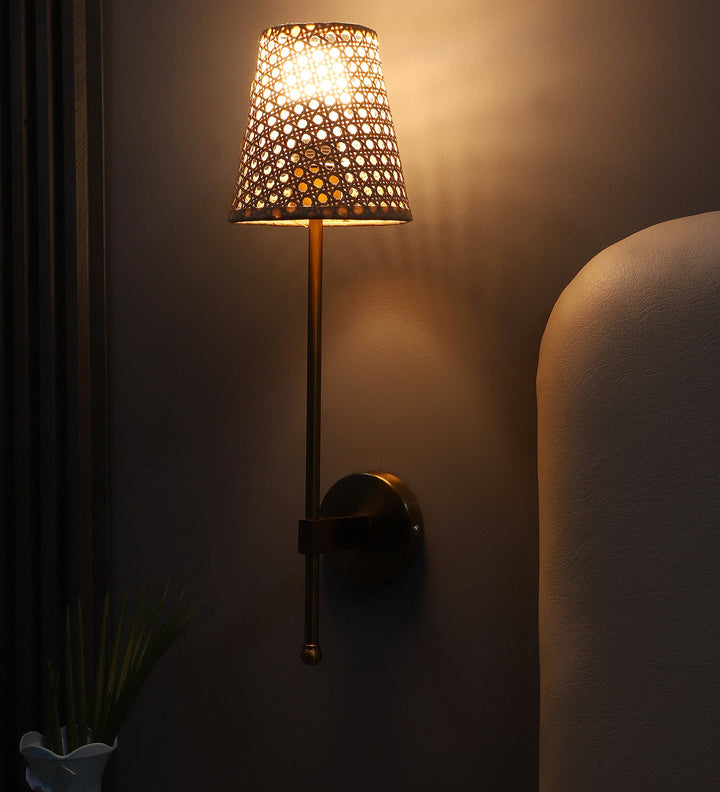 Rattan Wall Lamp for Living Room | Handmade Wall Lamp - Slavia