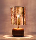 Wooden Table Lamp for Living Room| Table Lamp - Silas by Luxury Rattan Handicrafts 