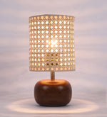 Handwoven Rattan Table Lamp for Cozy Home Décor - Beckett by Luxury Rattan Handicrafts 