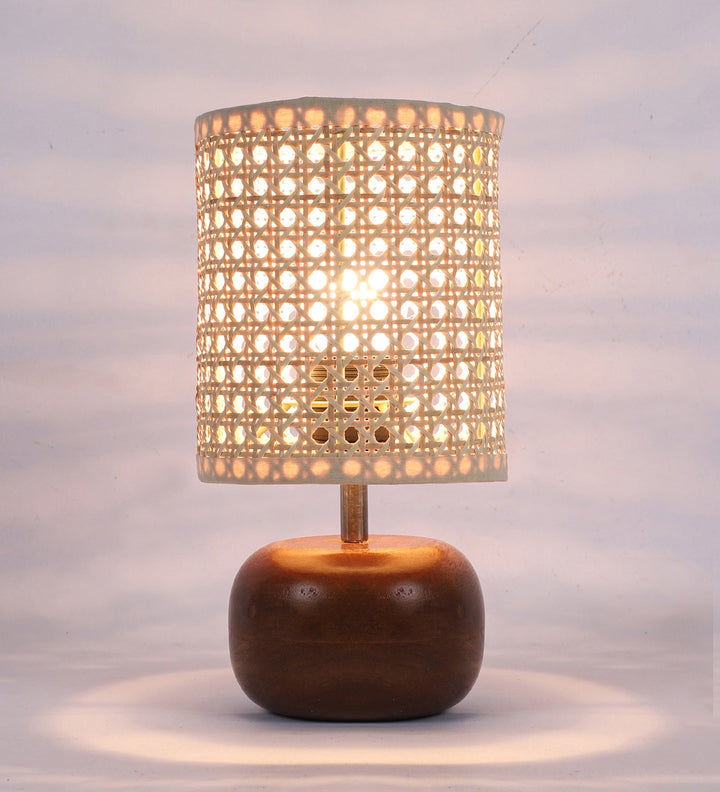 Handwoven Rattan Table Lamp for Cozy Home Décor - Beckett by Luxury Rattan Handicrafts 