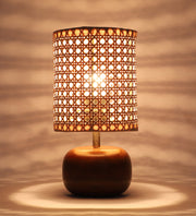Handwoven Rattan Table Lamp for Cozy Home Décor - Beckett by Luxury Rattan Handicrafts 
