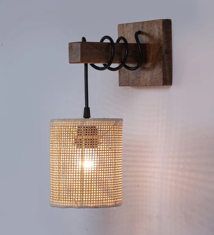 Rattan Wall Lamp for Living Room - Hazel
