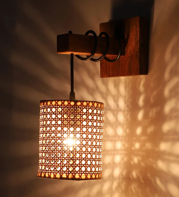 Rattan Wall Lamp for Living Room - Orinfield