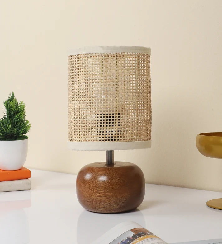 Rattan Table Lamp for Living Room | Handmade Table Lamp - Guinevere