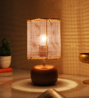 Handwoven Rattan Table Lamp for Cozy Home Décor - Guinevere by Luxury Rattan Handicrafts