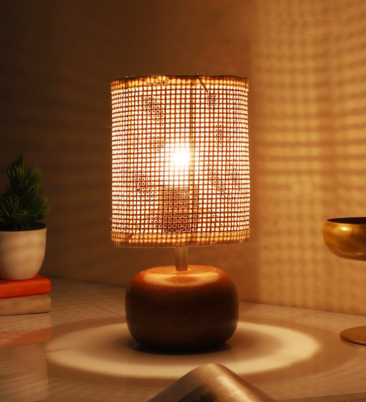 Handwoven Rattan Table Lamp for Cozy Home Décor - Guinevere by Luxury Rattan Handicrafts