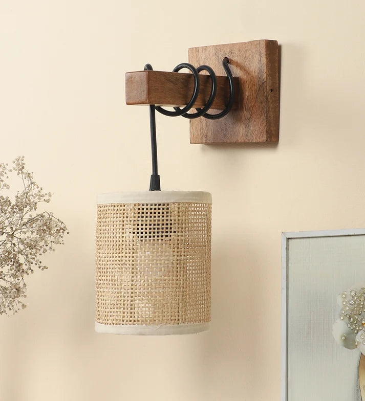 Rattan Wall Lamp for Living Room - Hazel