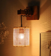Rattan Wall Lamp for Living Room - Hazel