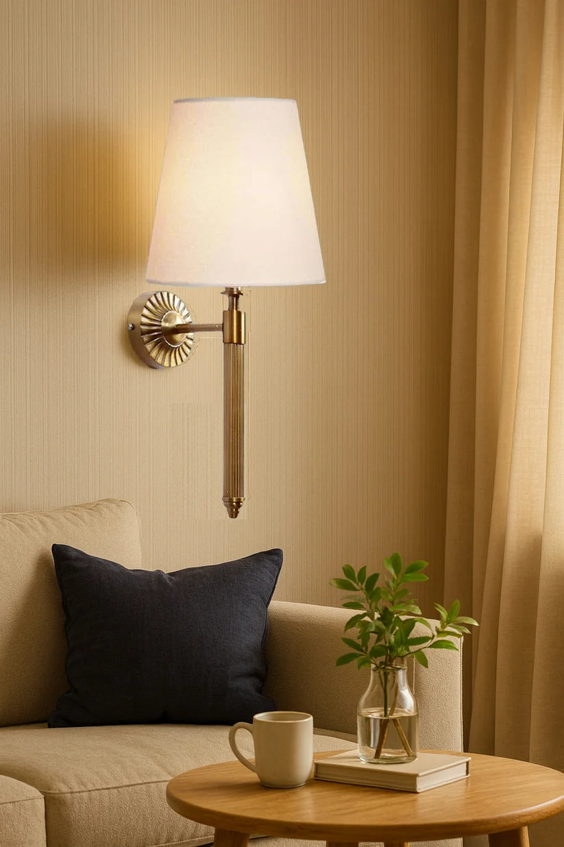 Fabric Wall Light for Bedroom | Contemporary Wall Sconce - Irya