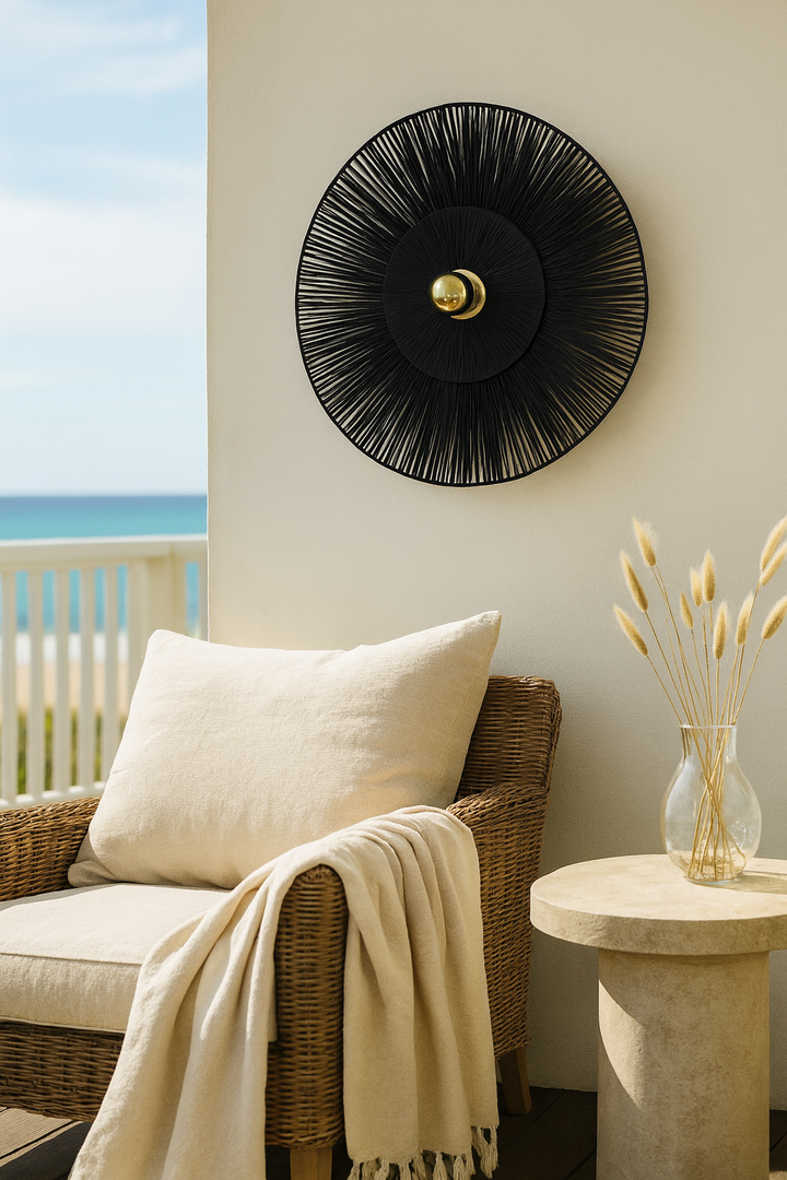 Jute Wall Light for Bedroom | Natural Wall Sconce - Harlow