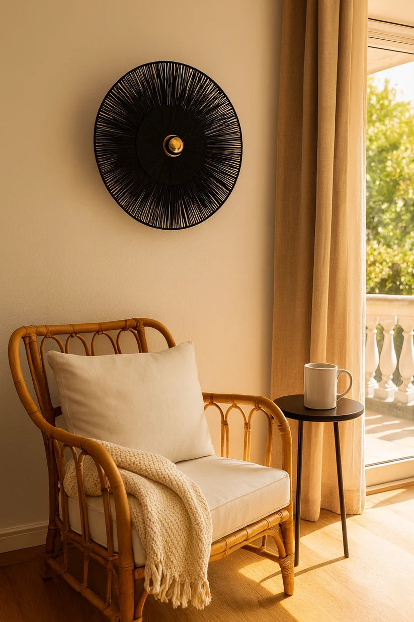 Jute Wall Light for Bedroom | Natural Wall Sconce - Harlow