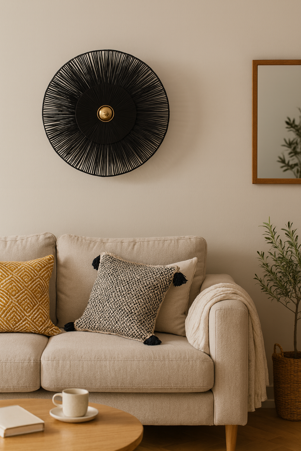 Jute Wall Light for Bedroom | Natural Wall Sconce - Harlow