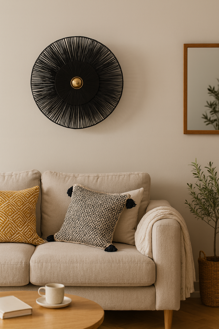 Jute Wall Light for Bedroom | Natural Wall Sconce - Harlow