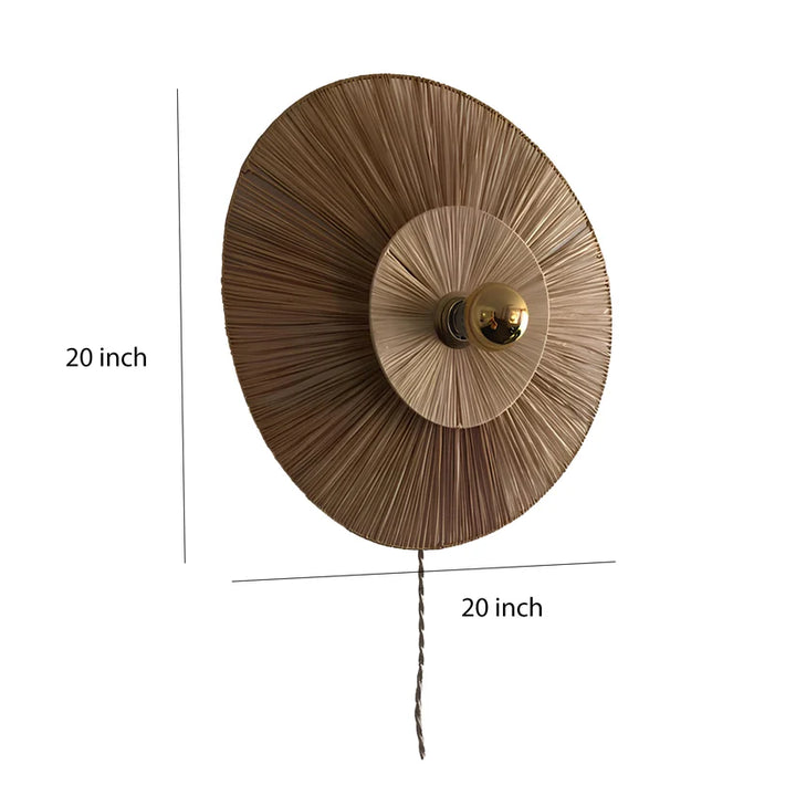 Jute Wall Light for Dining Room | Bamboo Wall Lamp - Iven