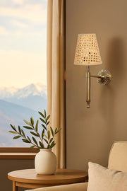 Rattan Wall Lamp for Hallway | Cane Wall Sconce - Nileswood