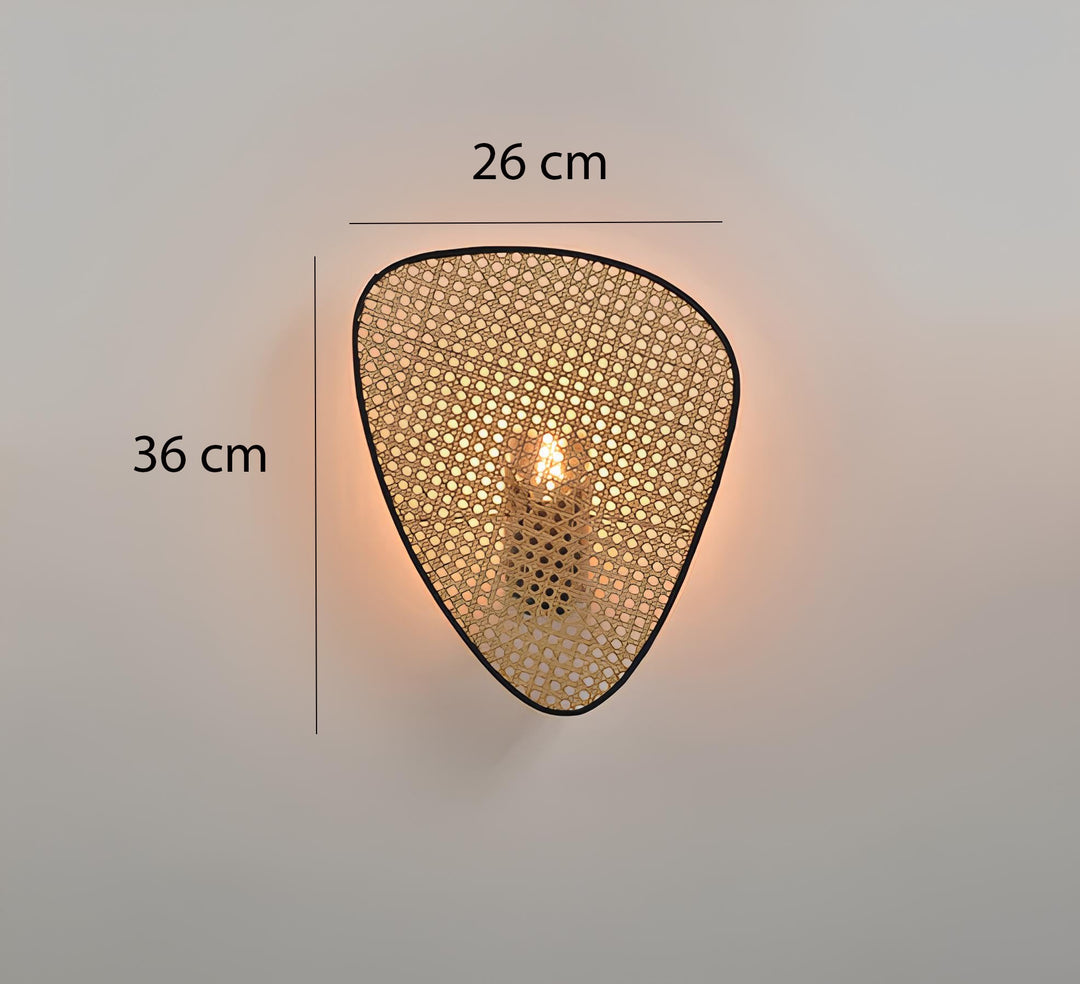 Bamboo Wall Lamp for Bathroom | Wicker Wall Sconce - Noel