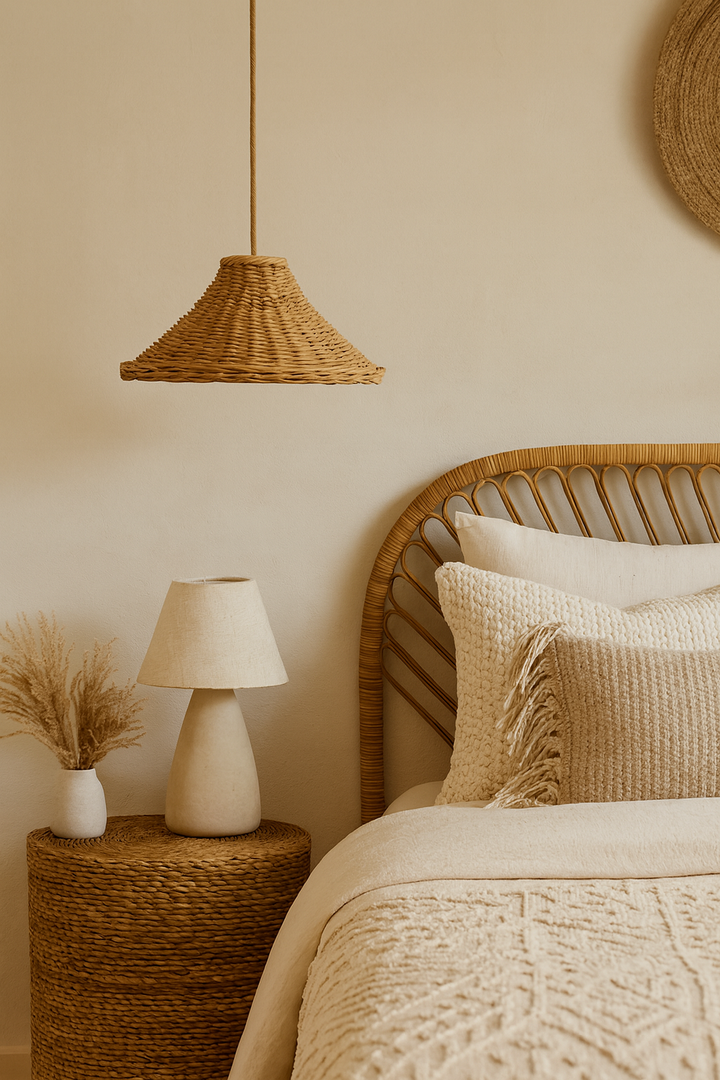 Bamboo Hanging Light for Living Room | Rattan Pendant Lamp - Tate