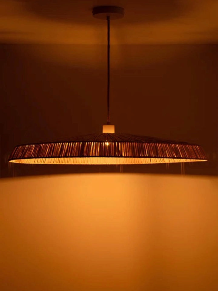 Raffia Hanging Light for Bedroom | Natural Pendant Lamp - Kaia