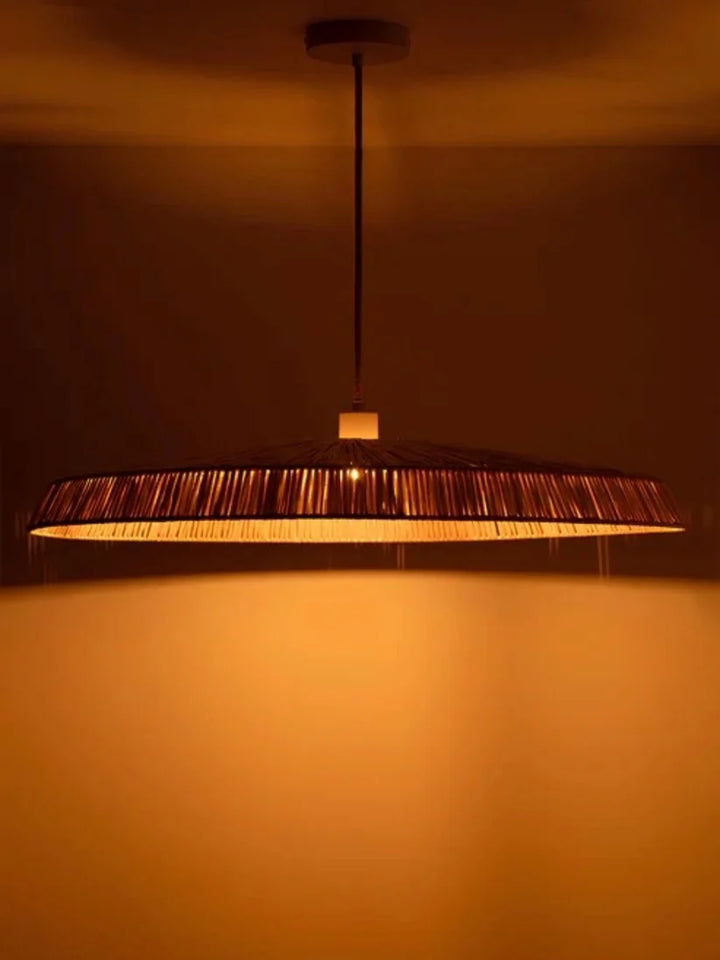 Raffia Hanging Light for Bedroom | Natural Pendant Lamp - Kaia