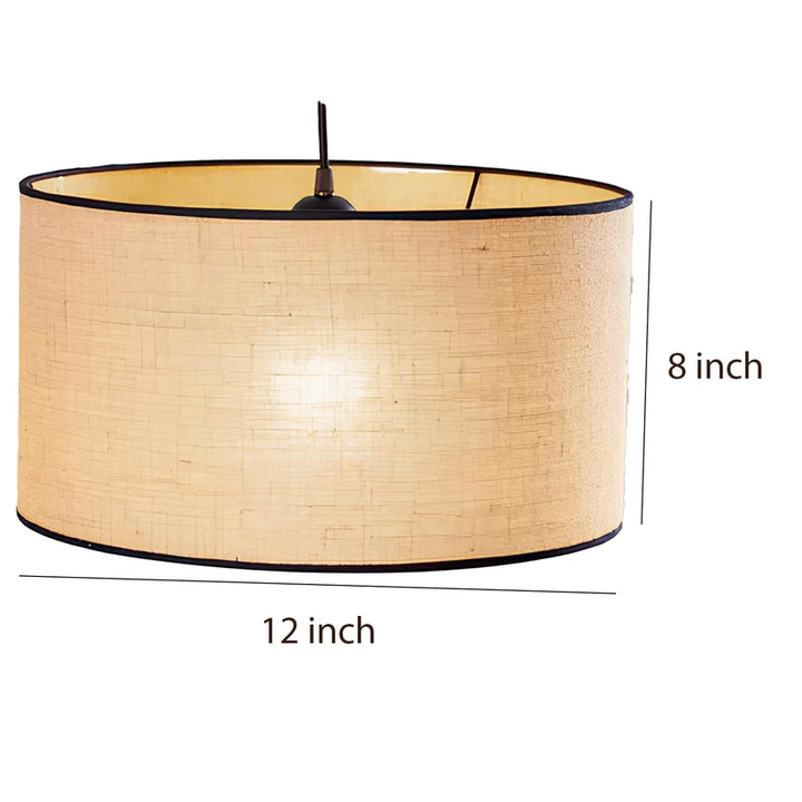Jute Hanging Light for Bedroom | Natural Pendant Lamp - Pryce