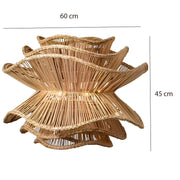 Bamboo Chandelier for Staircase | Rattan Hanging Light - Finch