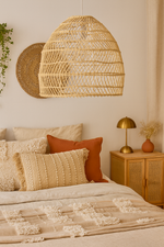 Bamboo Pendant Light for Living Room 14 Inch - Kevin by Luxury Rattan Handicrafts 