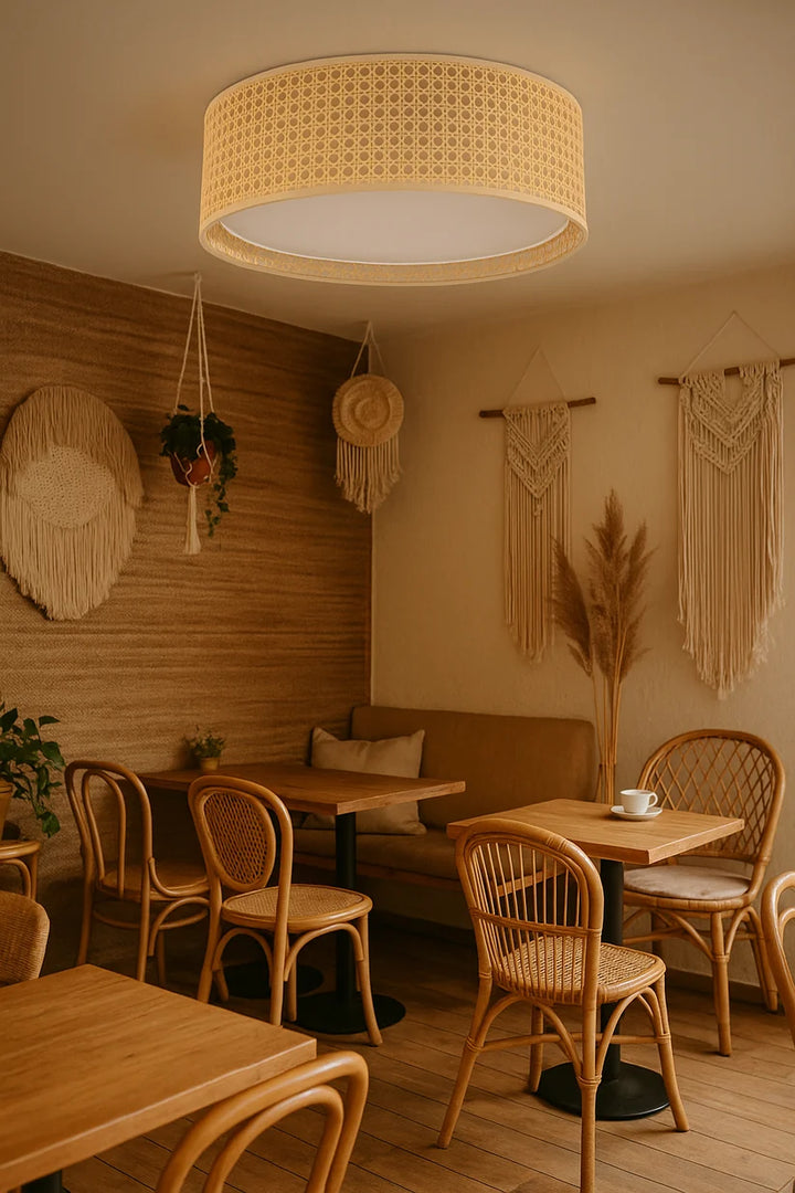 Wicker Hanging Light for Staircase - Kilash