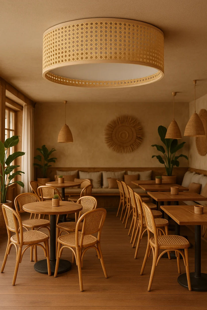 Wicker Hanging Light for Staircase - Kilash