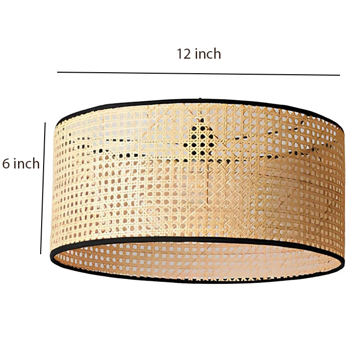 Rattan Hanging Light for Kitchen | Cane Pendant Lamp - Aldwyn