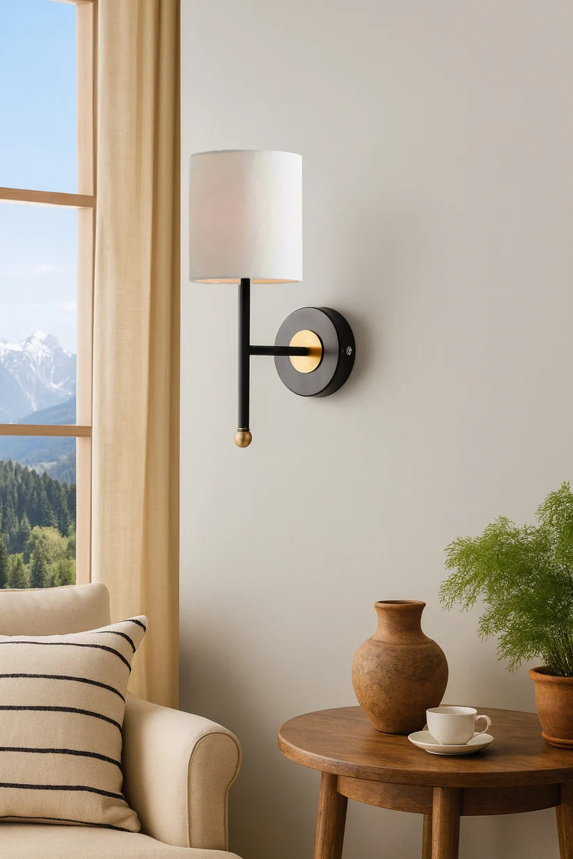 Fabric Wall Lamp for Bedroom | Elegant Decorative Wall Light - Rian