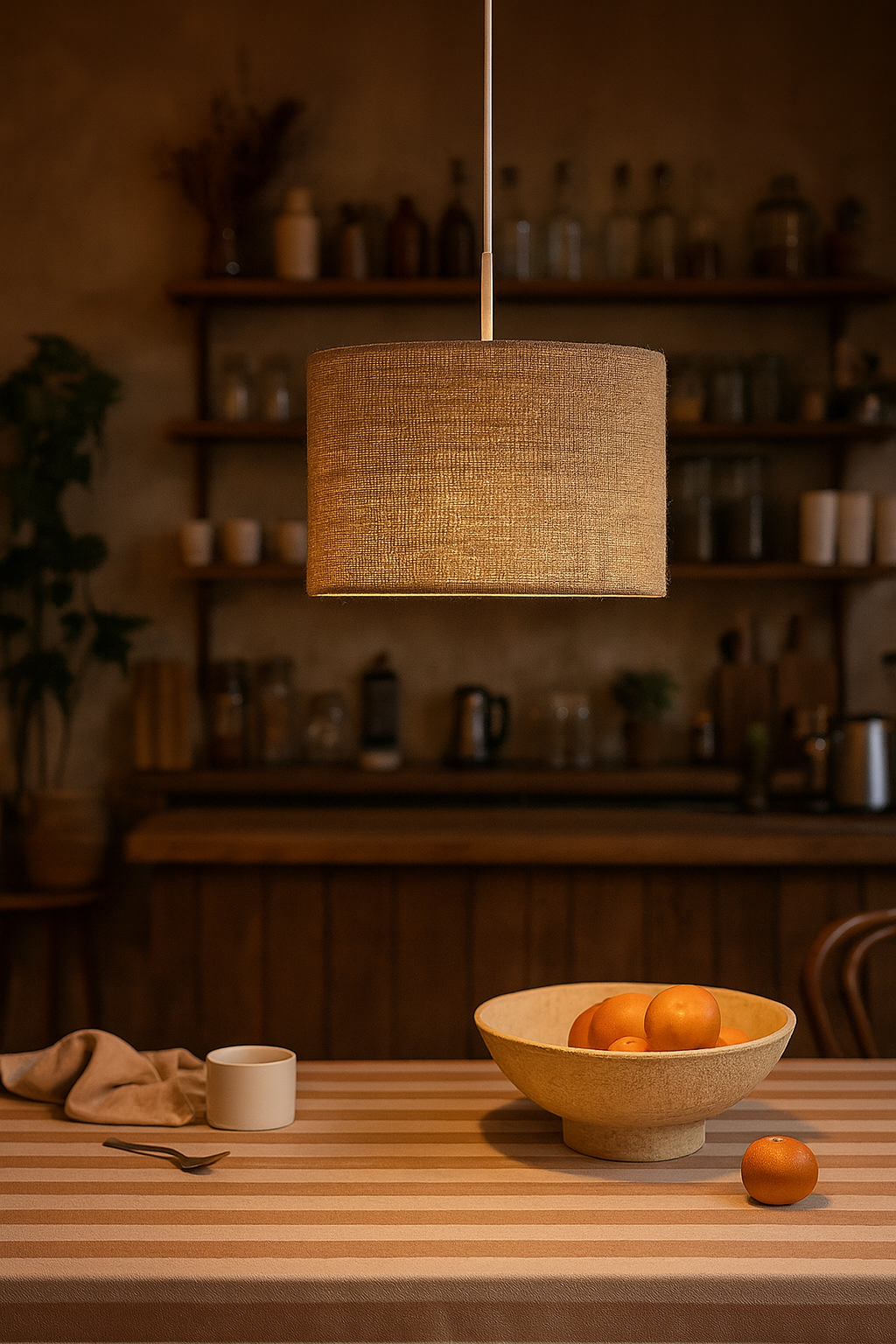 Modern Hanging Light for Living Room | Japandi Pendant Lamp - Larisa