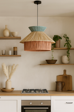 Raffia Hanging Light for Living Room- Mattox