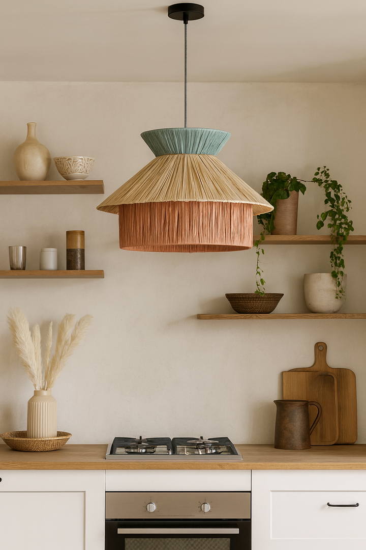 Raffia Hanging Light for Living Room- Mattox