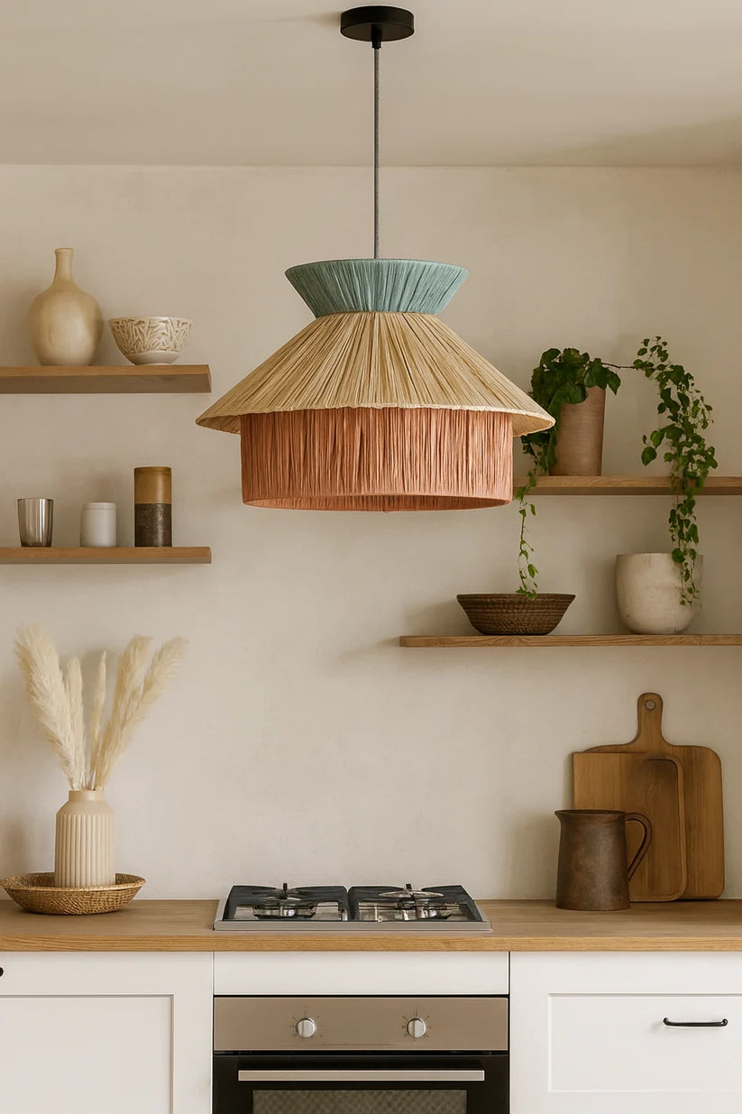 Raffia Hanging Light for Living Room- Mattox
