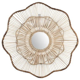 Rattan Wall Mirror for Living Room - Iveson