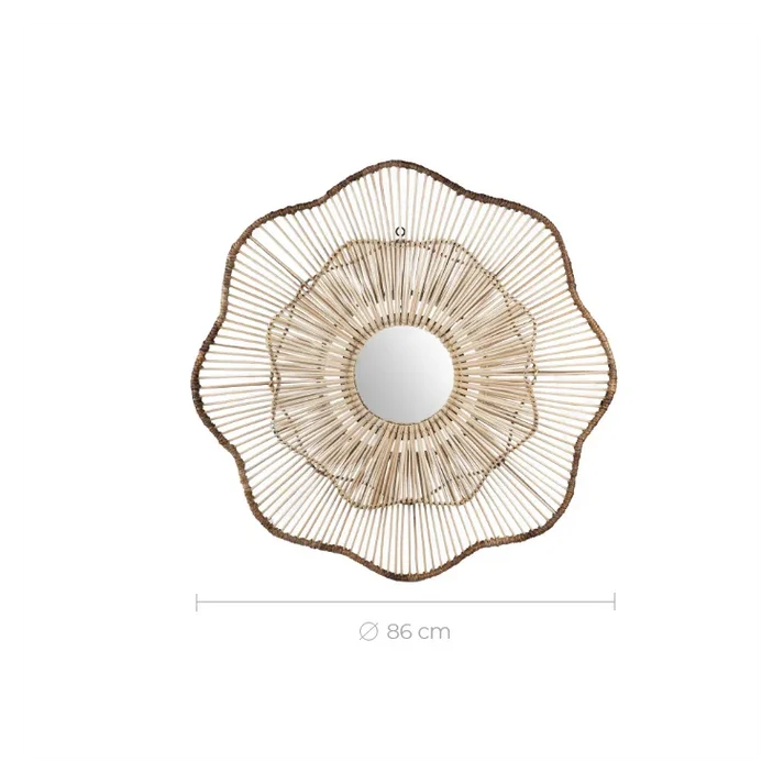 Rattan Wall Mirror for Living Room - Iveson