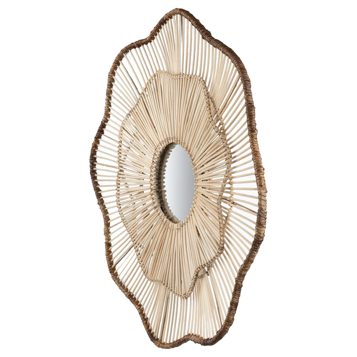 Rattan Wall Mirror for Living Room - Iveson