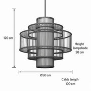 Bamboo Hanging Light for Kitchen | Rattan Pendant Lamp - Joss