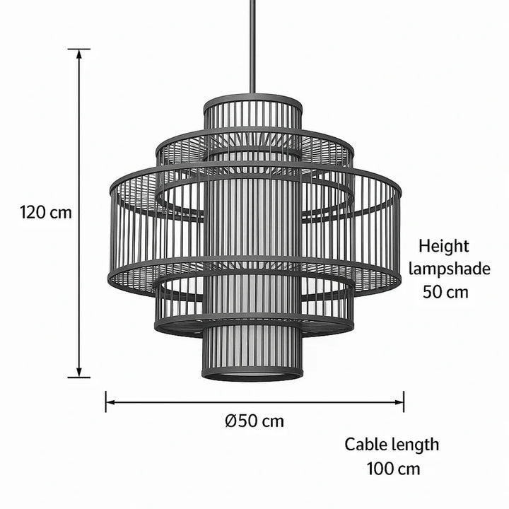 Bamboo Hanging Light for Kitchen | Rattan Pendant Lamp - Joss