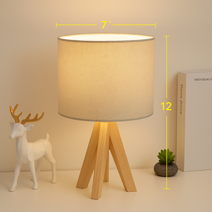 Rattan Table lamp for Living room | Bamboo Bedside table lamp | Cane Table lamp - Mahika by Luxury Rattan Handicrafts 
