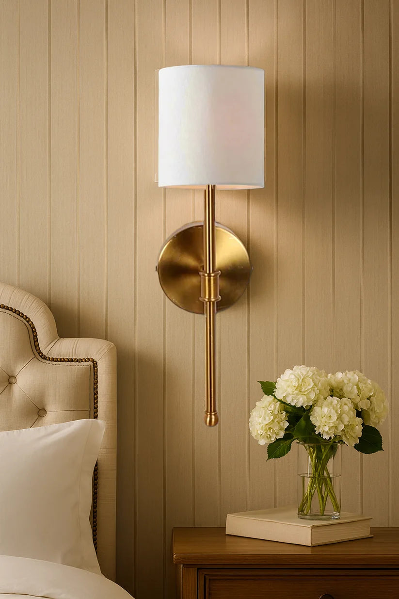 Fabric Wall Sconce for Living Room-  Soren