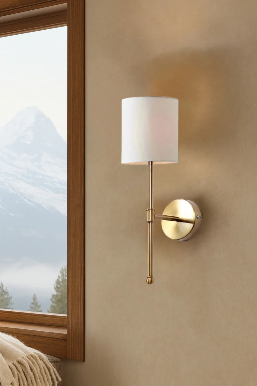 Fabric Wall Sconce for Living Room-  Soren